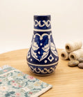Handcrafted Multani Blue Pottery Ceramic Bud Vase (Approx. 4 Inches)