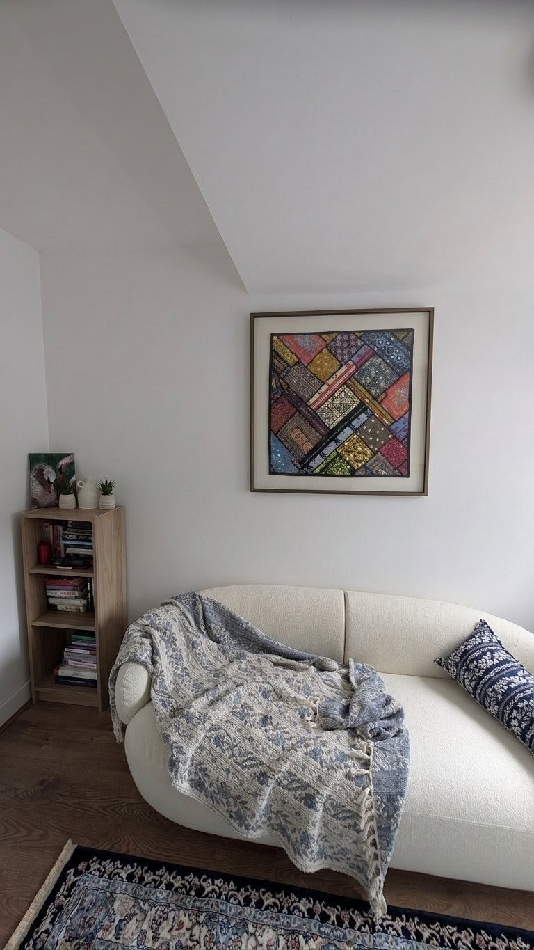 Handmade Sindhi Patchwork Decor | Traditional Multi-Color Work Tapestry 35" x 22"