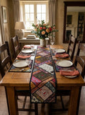 Traditional Handmade Vibrant Patchwork Dining Table Set (7-Piece)