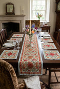 Traditional Artisan Embroidered Dining Table Set (1 Runner, 6 Placemats)