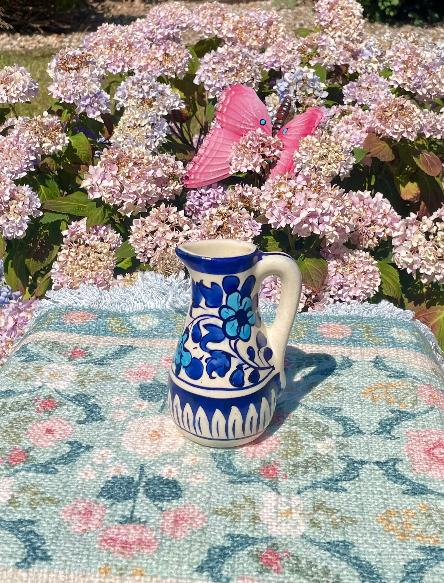 Handcrafted Multani Blue Pottery Ceramic Milk Creamer