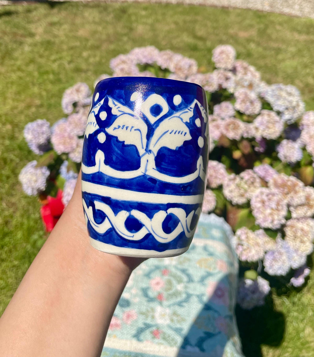 Handcrafted Multani Blue Pottery Ceramic Espresso Cup