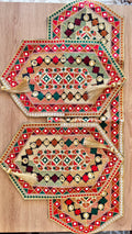 Handmade Traditional Table Runner Set of 3 – Embroidered South Asian Runner