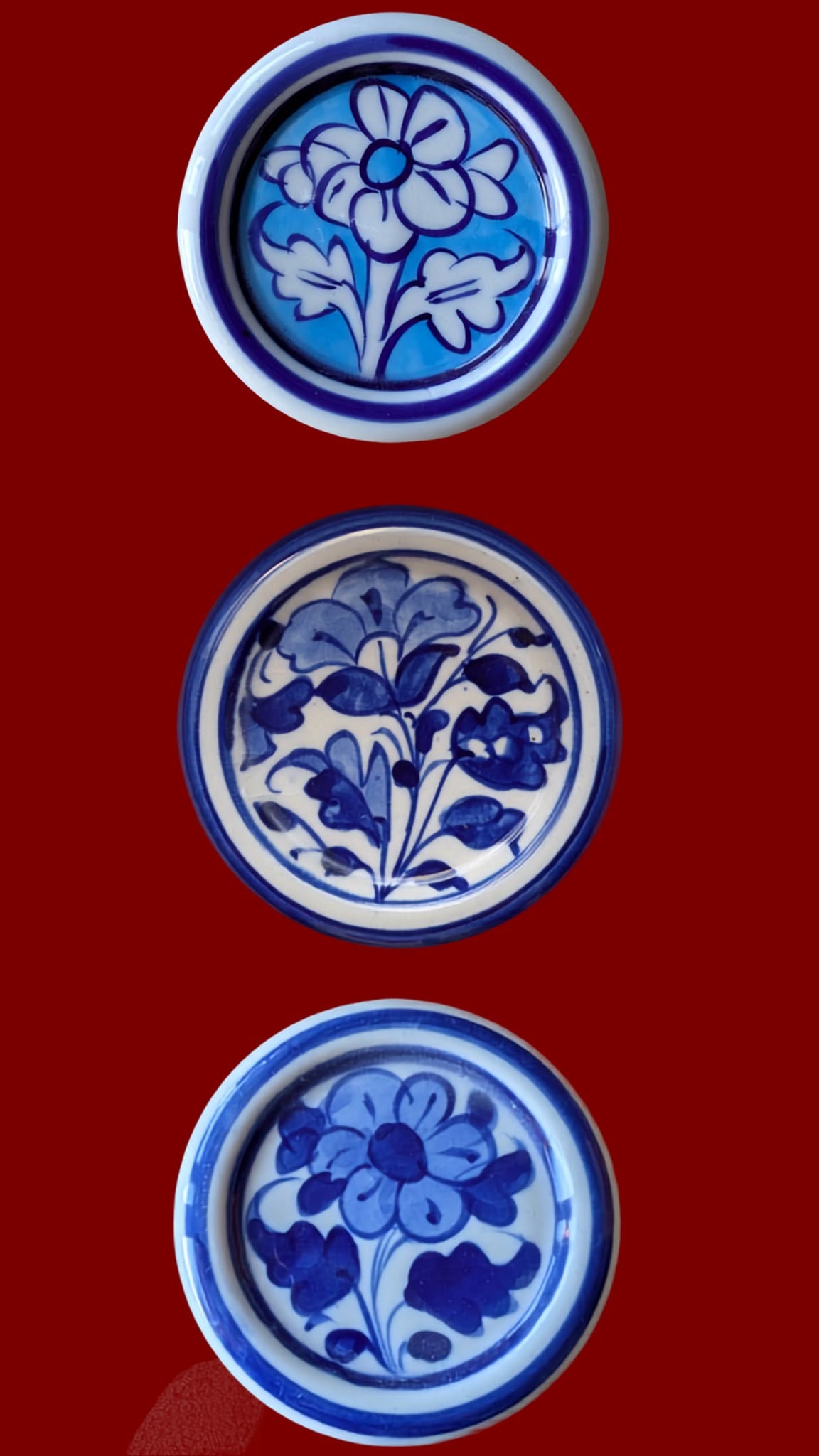 Handcrafted Multani Ceramic Mug with Lid | 4" Traditional Coffee & Tea Cup