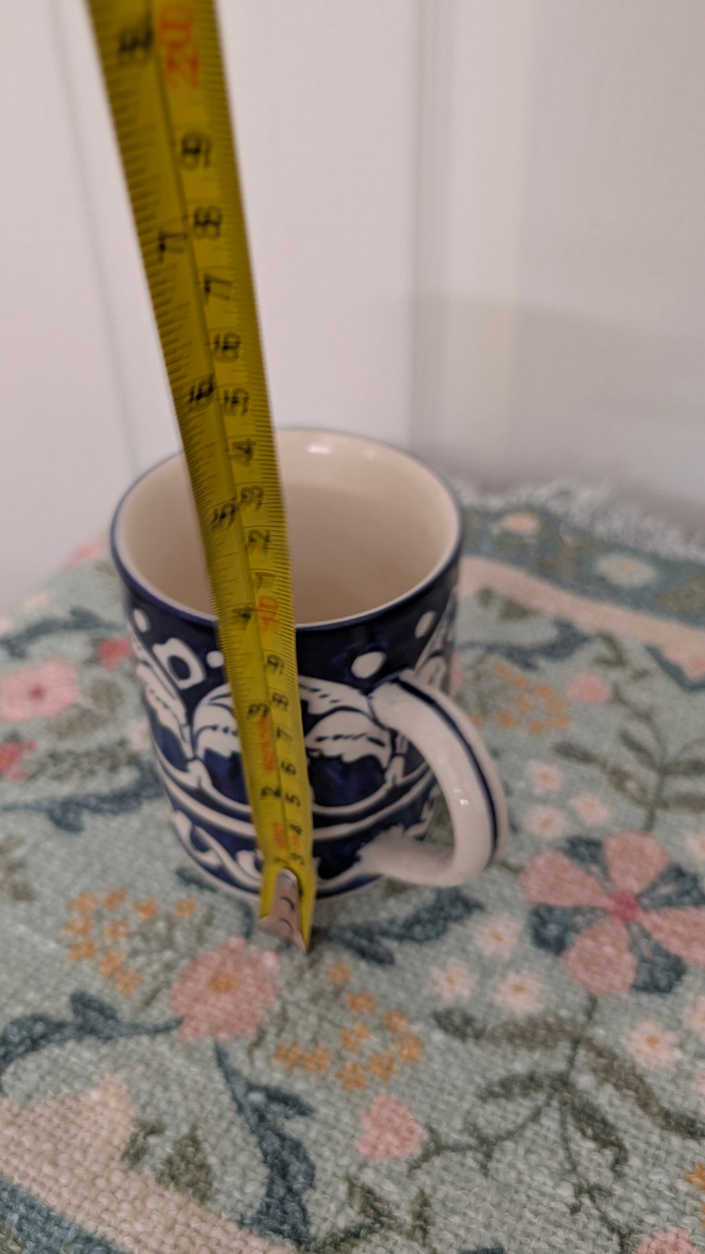 Handcrafted Multani Blue Pottery Ceramic Coffee Mug