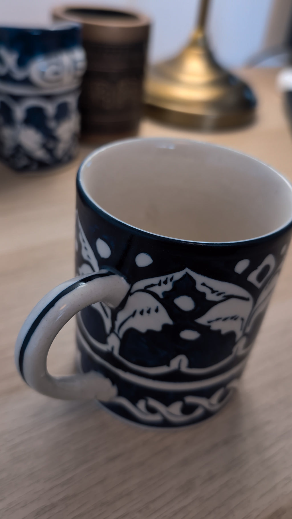 Handcrafted Multani Blue Pottery Ceramic Coffee Mug