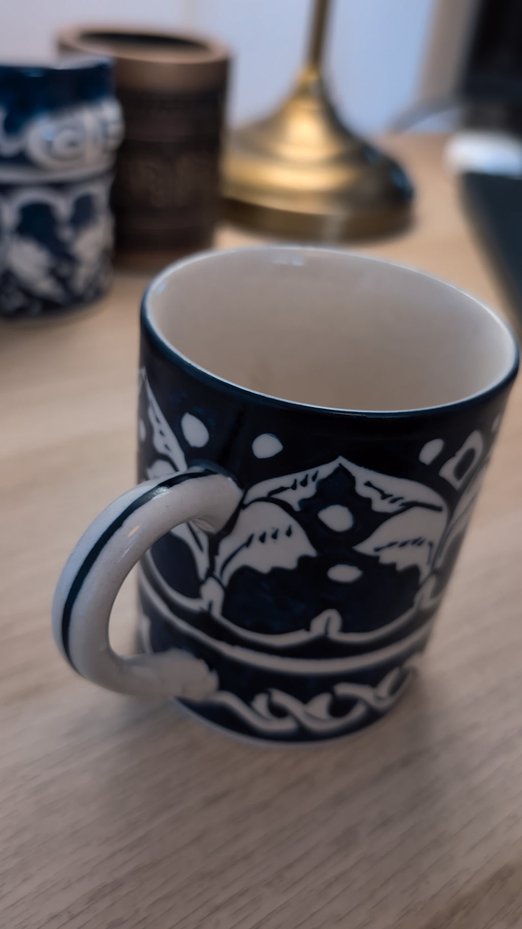 Handcrafted Multani Blue Pottery Ceramic Coffee Mug