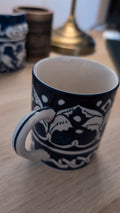 Handcrafted Multani Blue Pottery Ceramic Coffee Mug