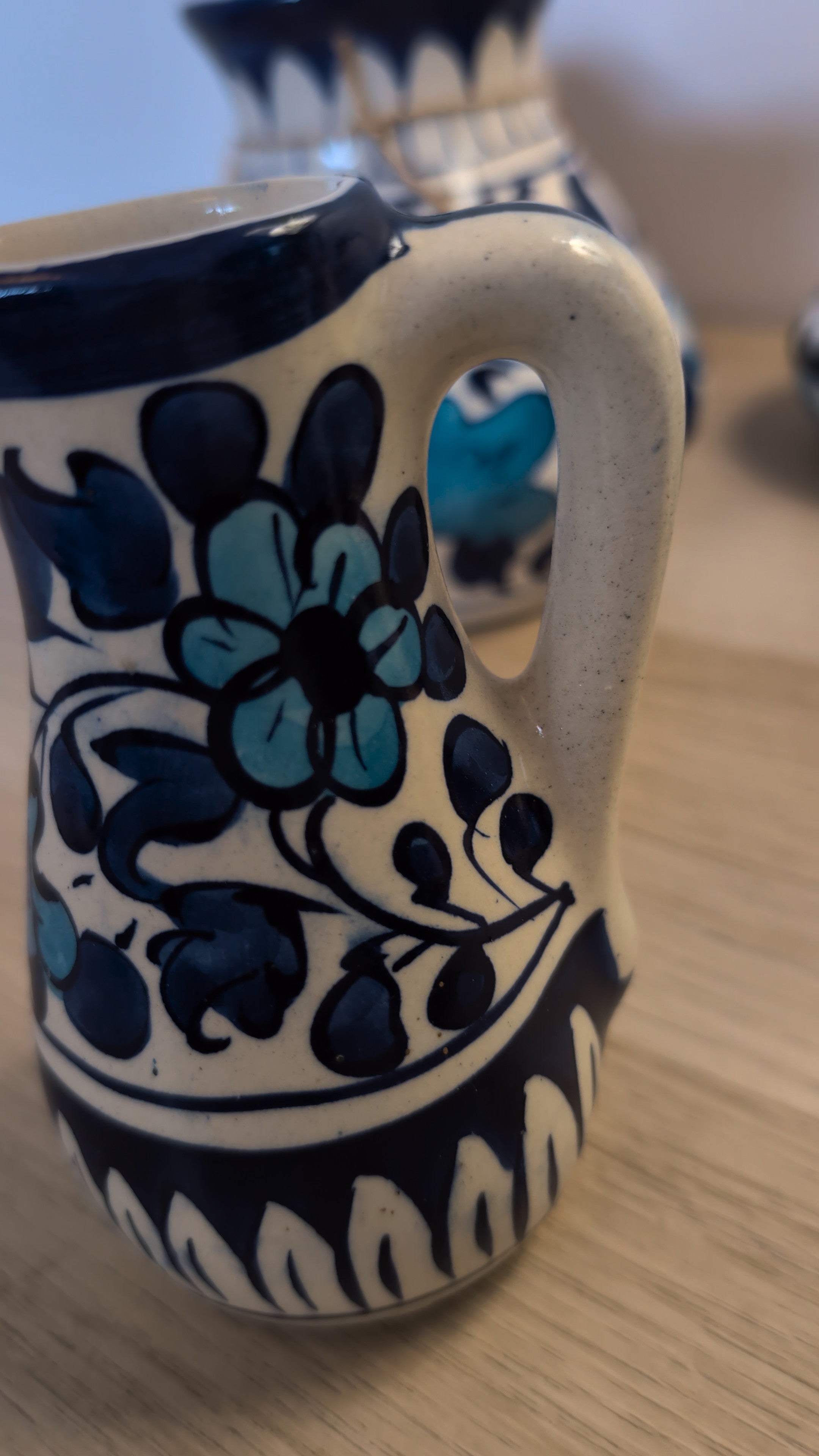 Handcrafted Multani Blue Pottery Ceramic Milk Creamer