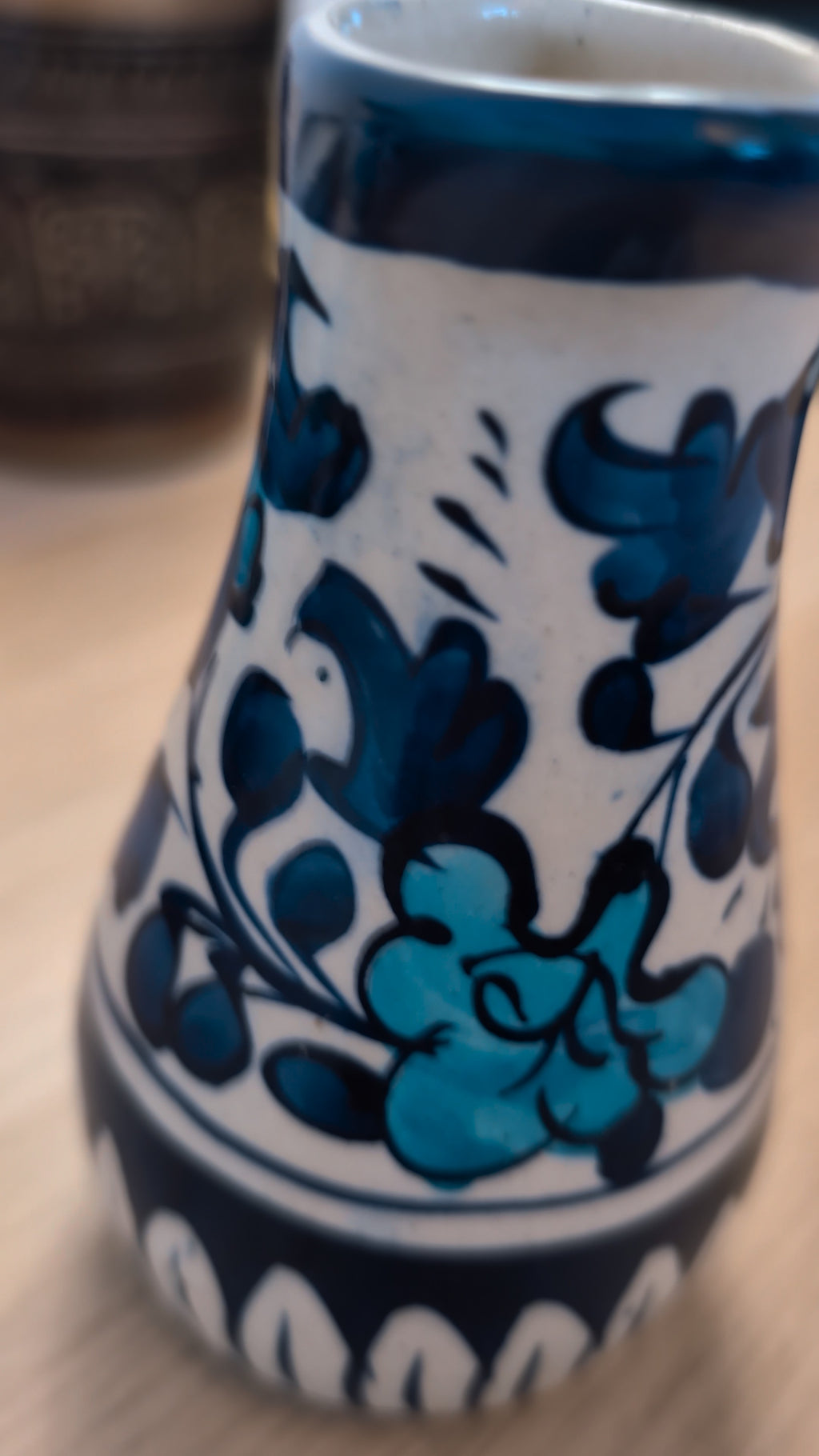 Handcrafted Multani Blue Pottery Ceramic Milk Creamer
