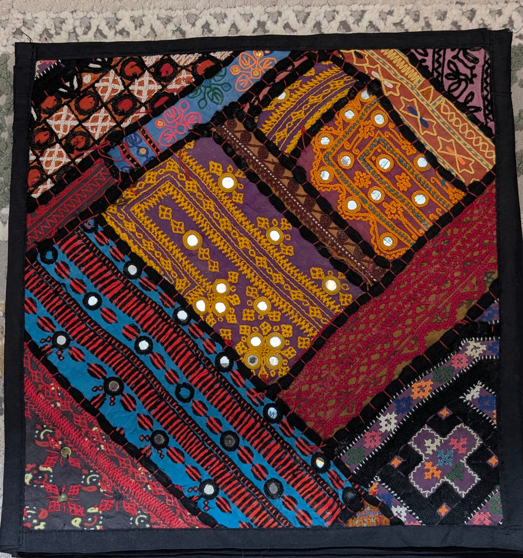 Handmade Ajrak Patchwork Cushion 4 Covers