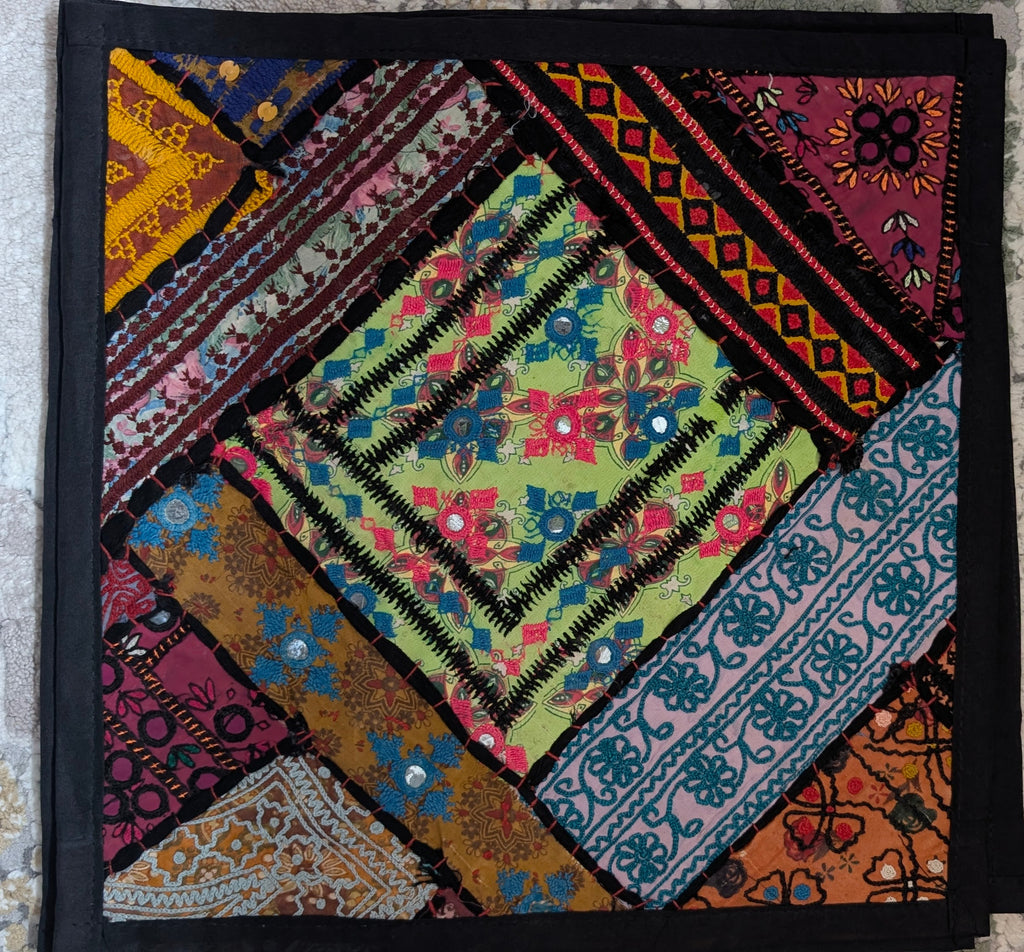 Handmade Ajrak Patchwork Cushion 4 Covers