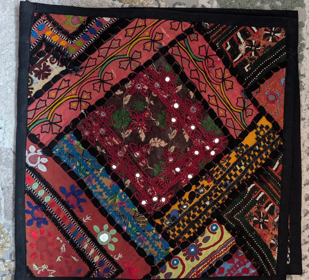 Handmade Ajrak Patchwork Cushion 4 Covers