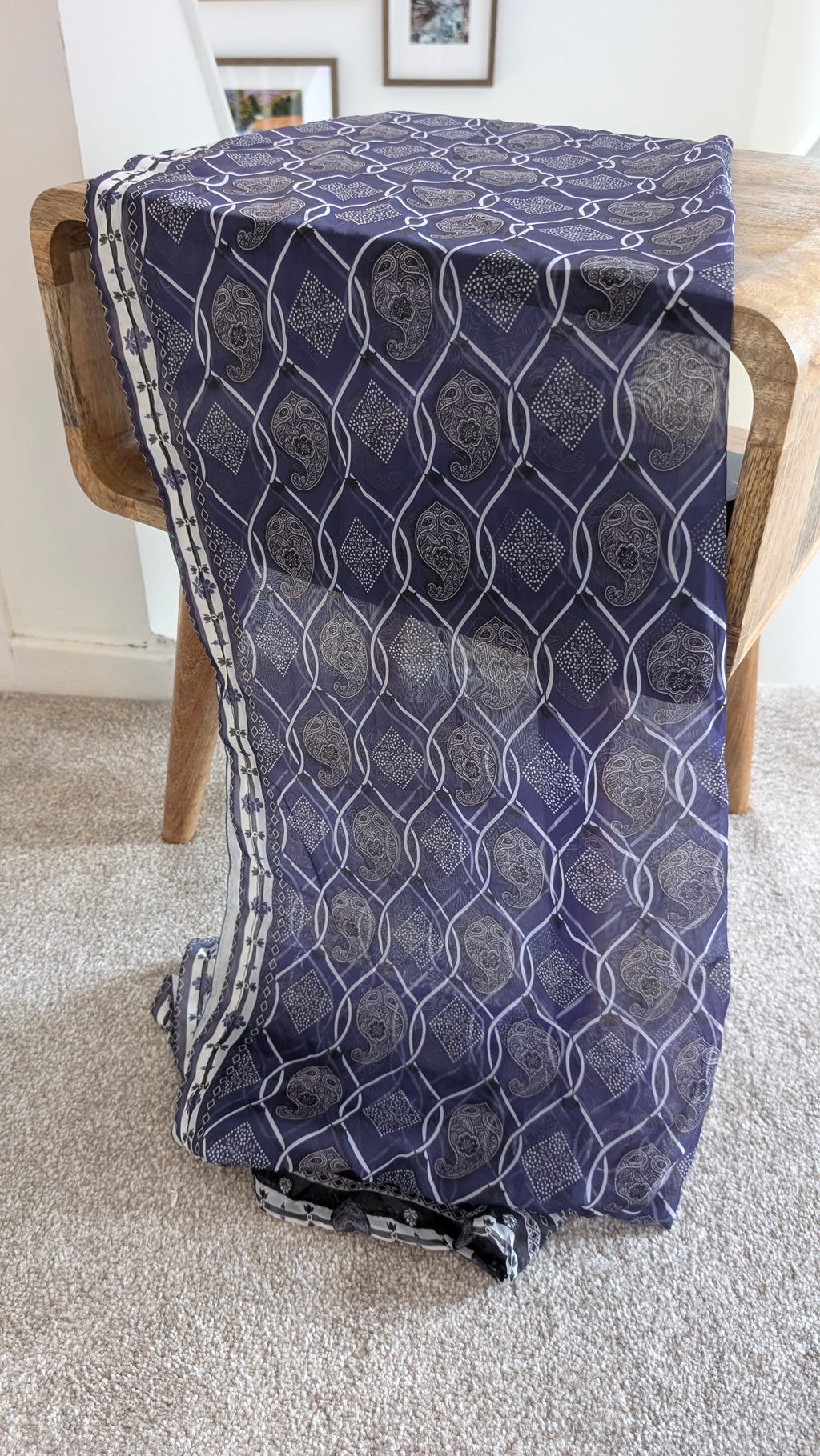 Handcrafted Sindhi Ajrak Block-Print Scarf / Shawl