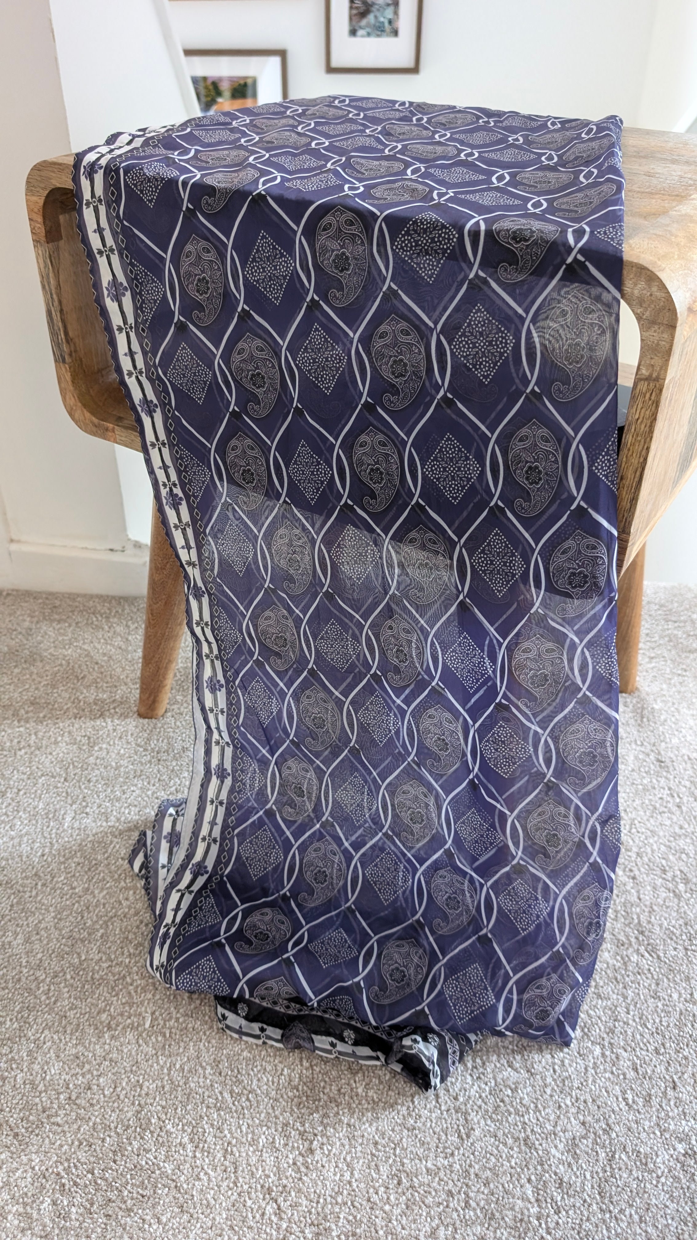 Handcrafted Sindhi Ajrak Block-Print Scarf / Shawl