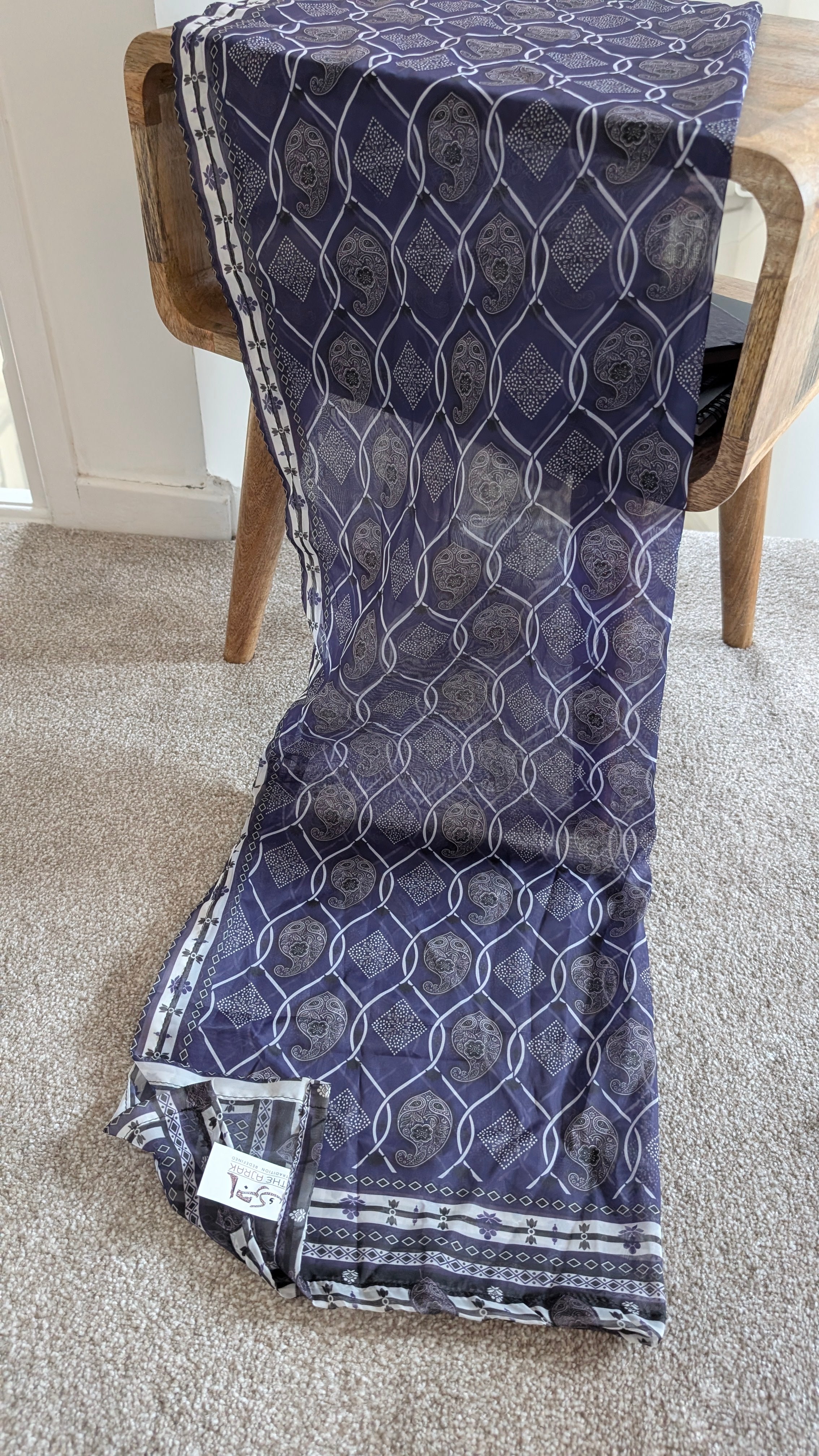 Handcrafted Sindhi Ajrak Block-Print Scarf / Shawl