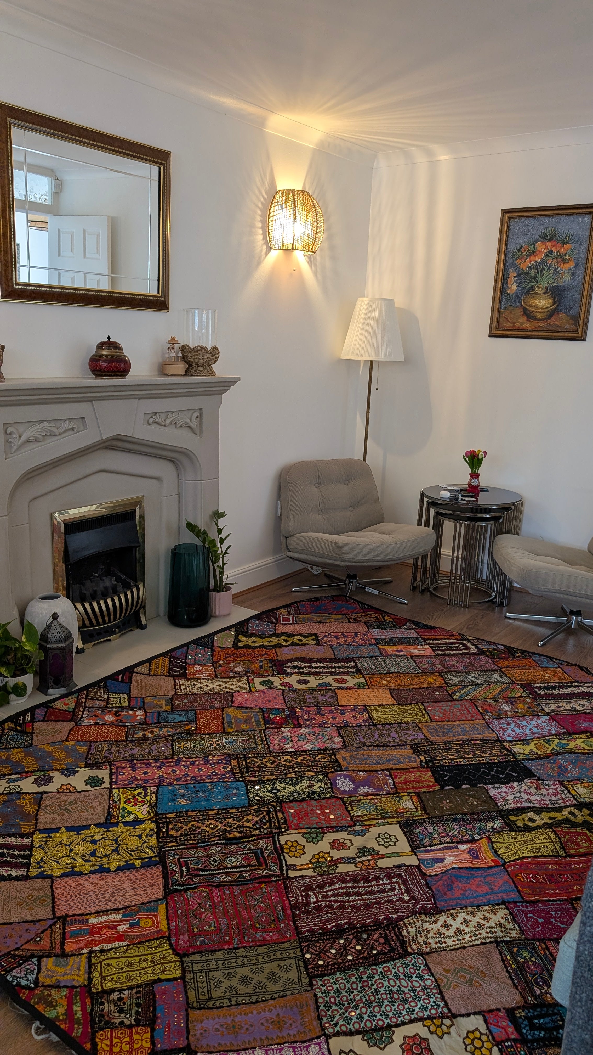 Handmade Sindhi Artisan Patchwork Tapestry/Wall Hanging / Rug / Throw (98" x 78")