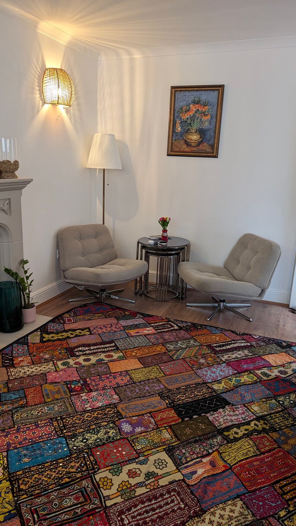 Handmade Sindhi Artisan Patchwork Tapestry/Wall Hanging / Rug / Throw (98" x 78")