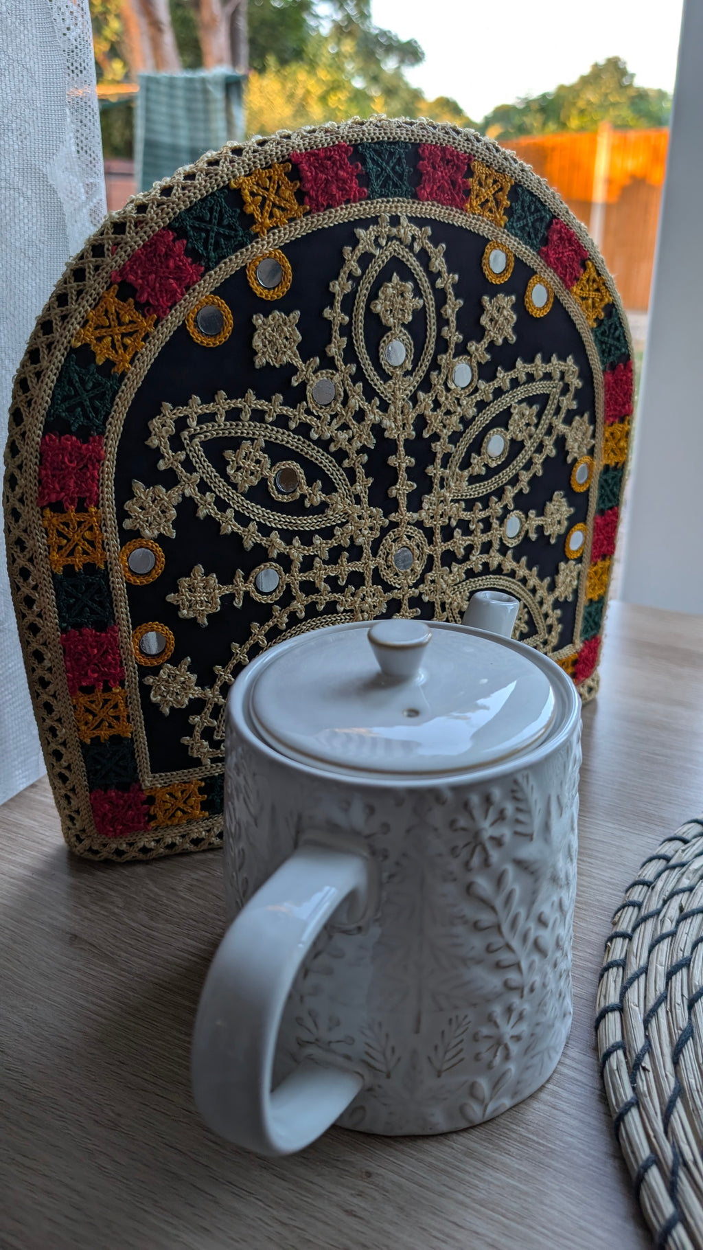 Handmade Sindhi Embroidered Tea Cosy | Traditional Teapot Cover
