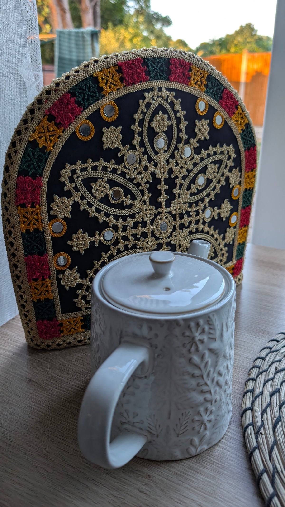 Handmade Sindhi Embroidered Tea Cosy | Traditional Teapot Cover