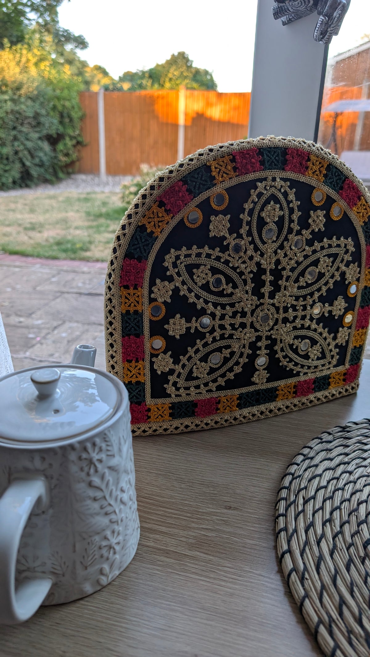 Handmade Sindhi Embroidered Tea Cosy | Traditional Teapot Cover