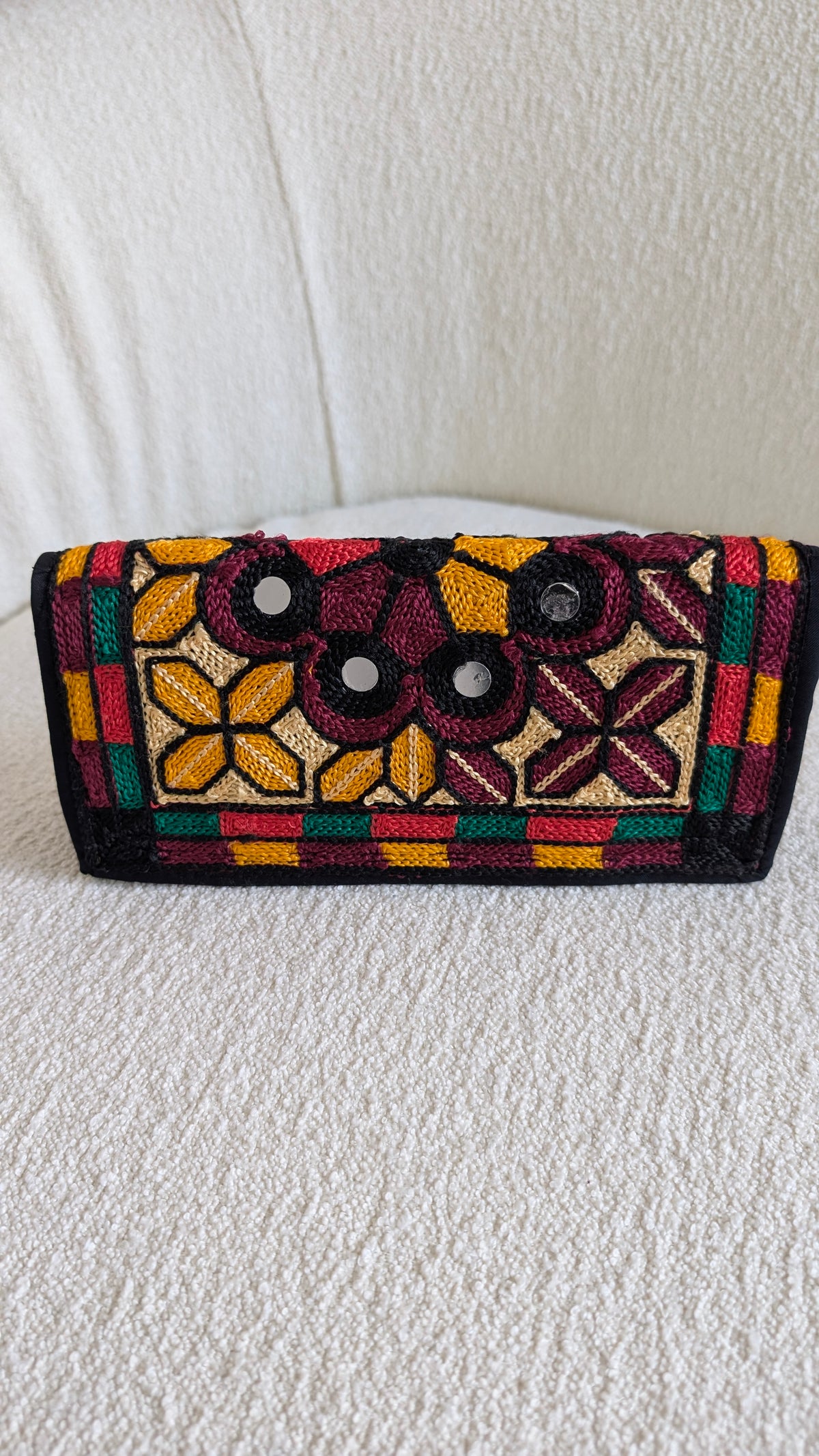 Handmade Traditional Sindhi Embroidered Clutch Bag