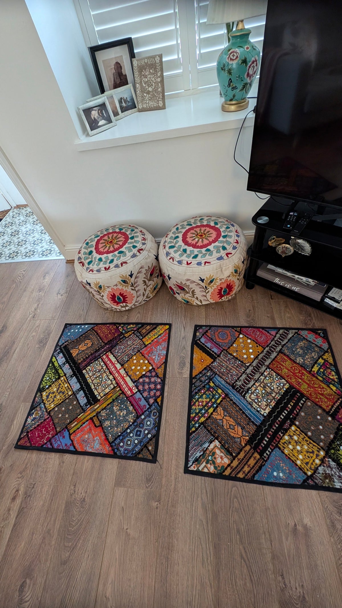 Handmade Sindhi Patchwork Decor Traditional SingleTapestry  27" x 27"