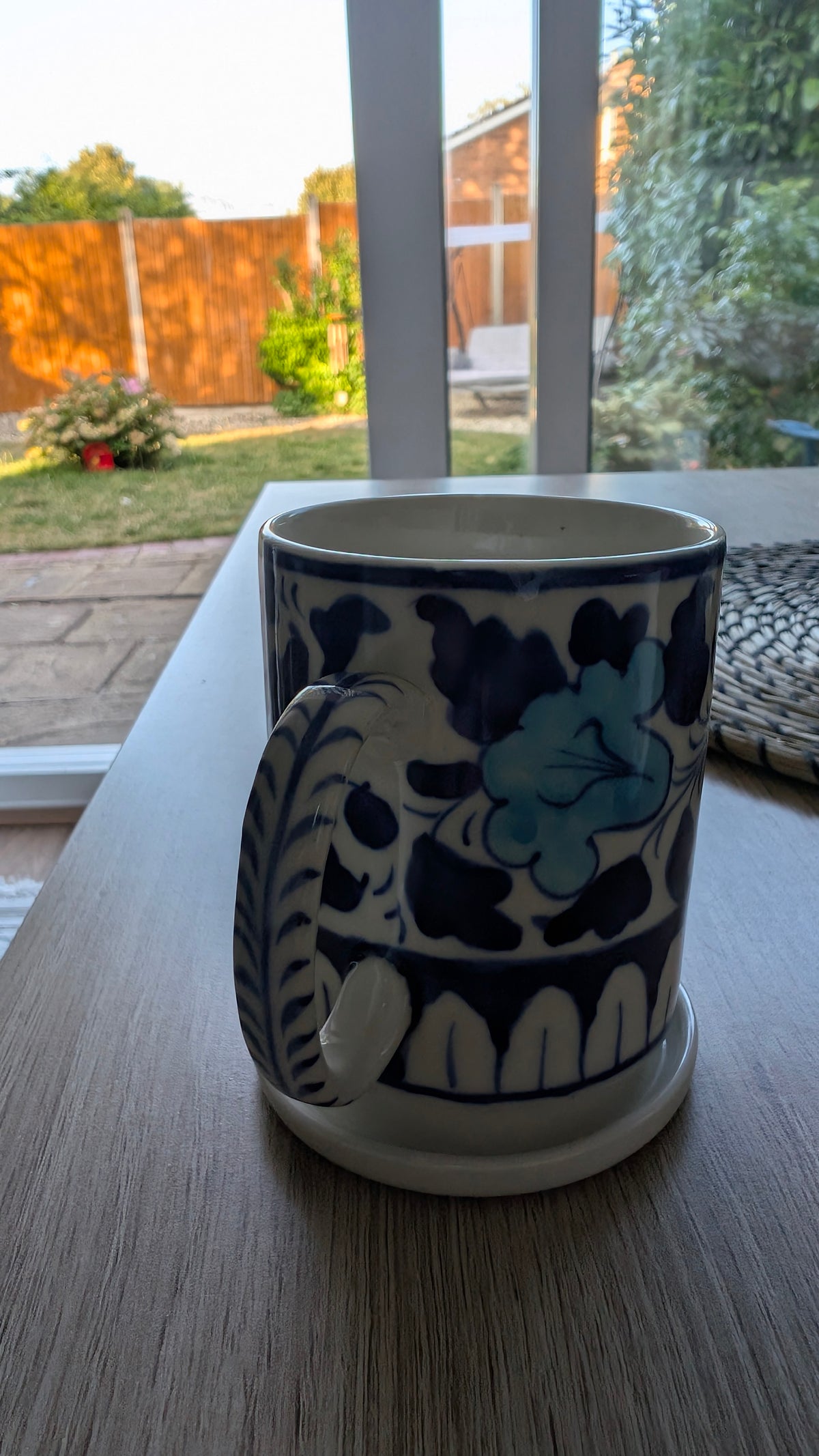 Handcrafted Multani Ceramic Mug with Lid | 4" Traditional Coffee & Tea Cup