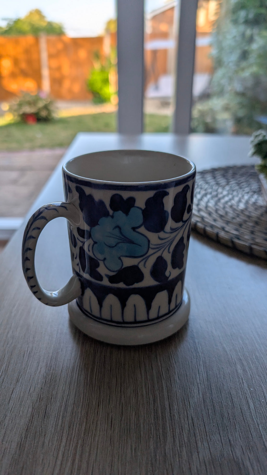 Handcrafted Multani Ceramic Mug with Lid | 4" Traditional Coffee & Tea Cup