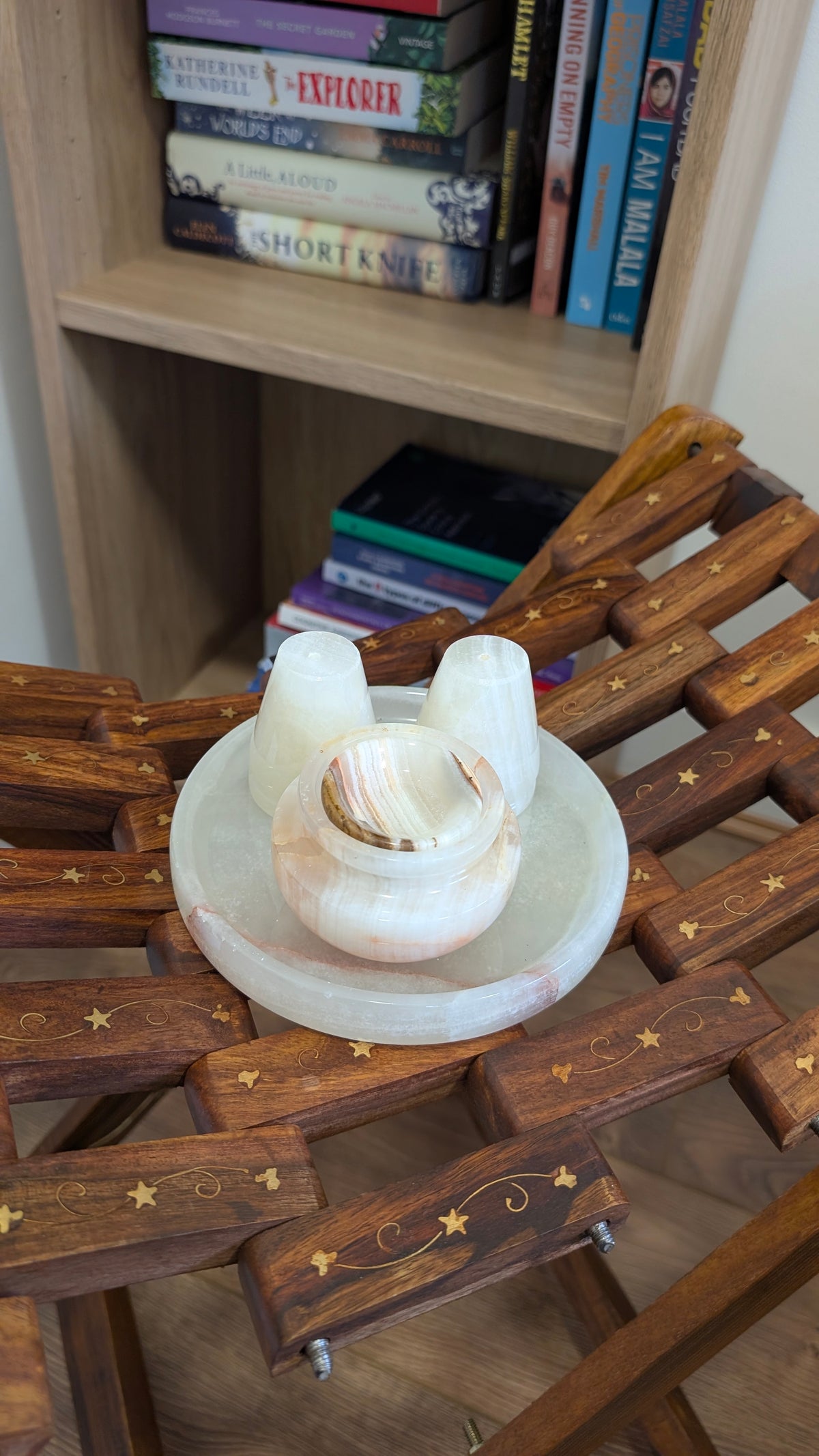 Handcrafted Natural Onyx Salt & Pepper Shaker Set