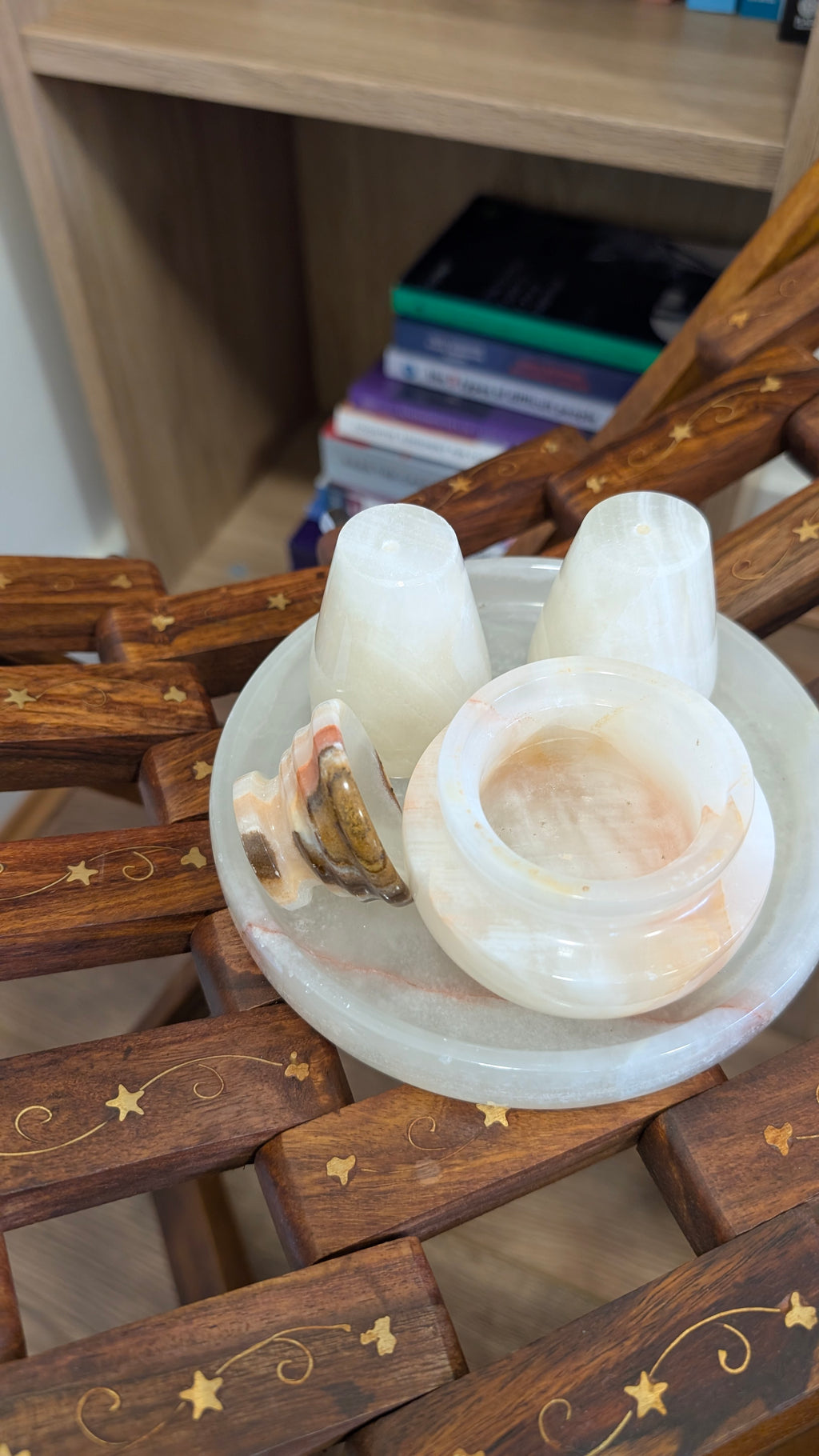 Handcrafted Natural Onyx Salt & Pepper Shaker Set
