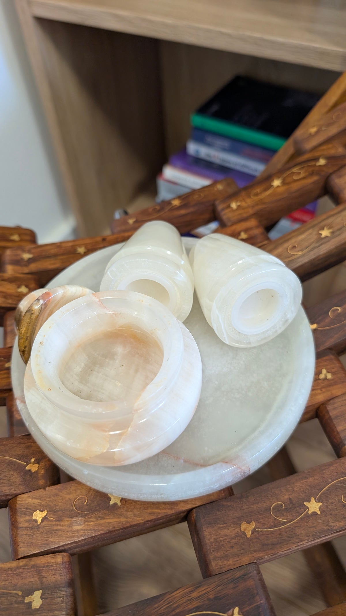 Handcrafted Natural Onyx Salt & Pepper Shaker Set