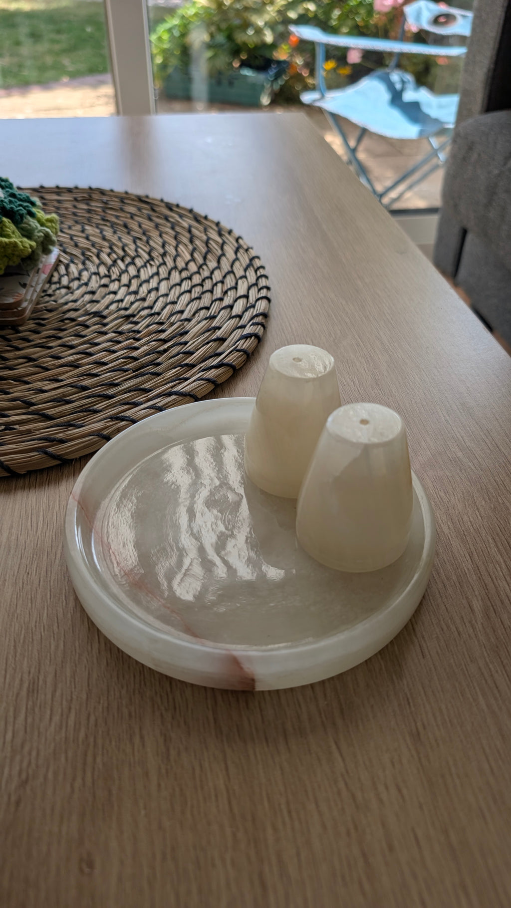 Handcrafted Natural Onyx Salt & Pepper Shaker Set