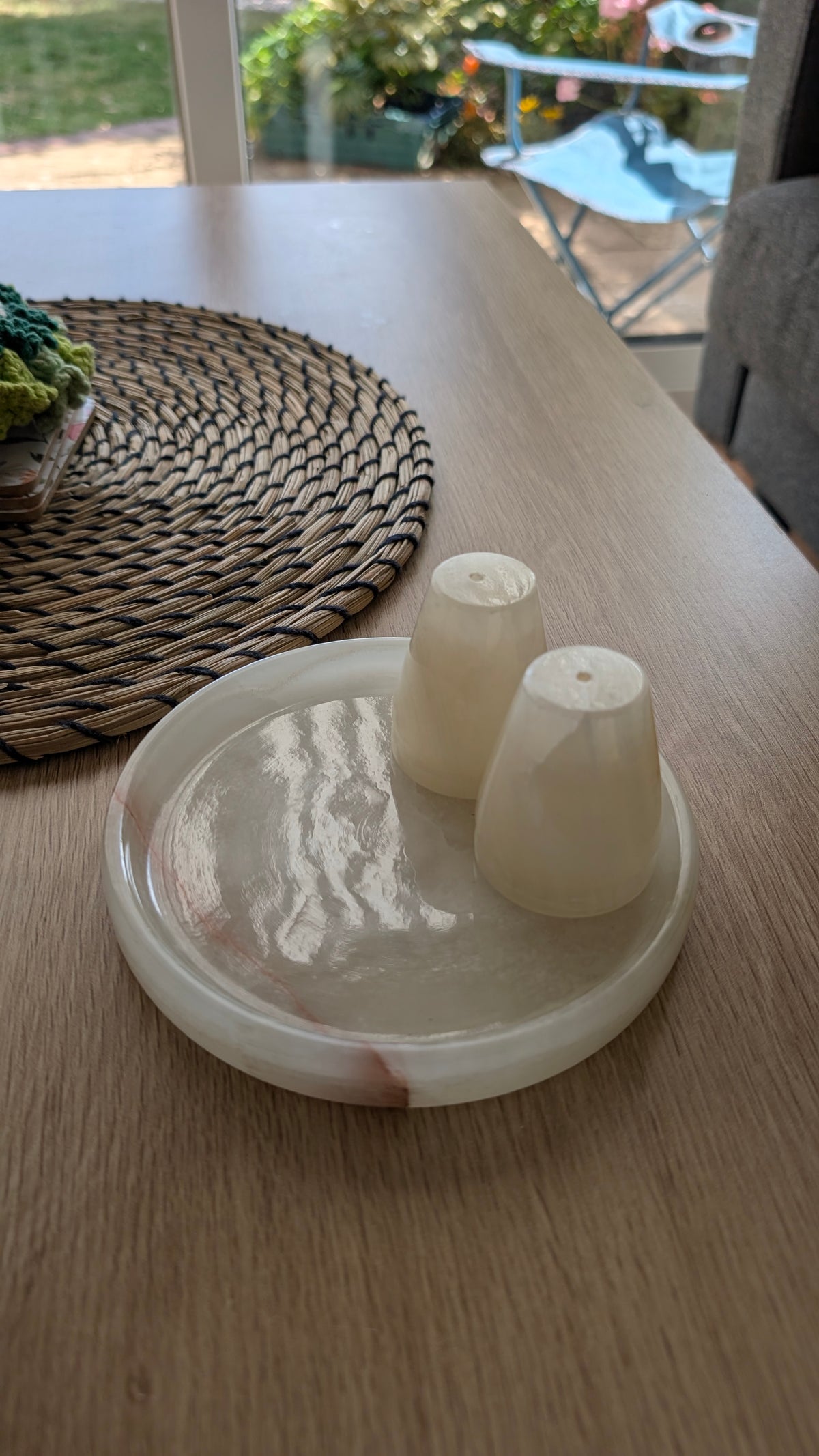 Handcrafted Natural Onyx Salt & Pepper Shaker Set