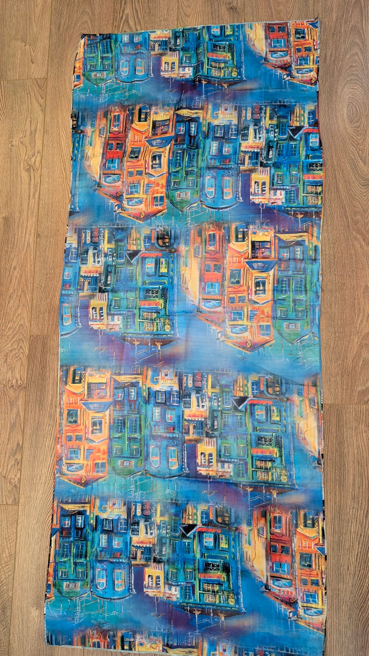 The Grand Canal Wearable Art Silk-Feel Scarf / Statement Wrap