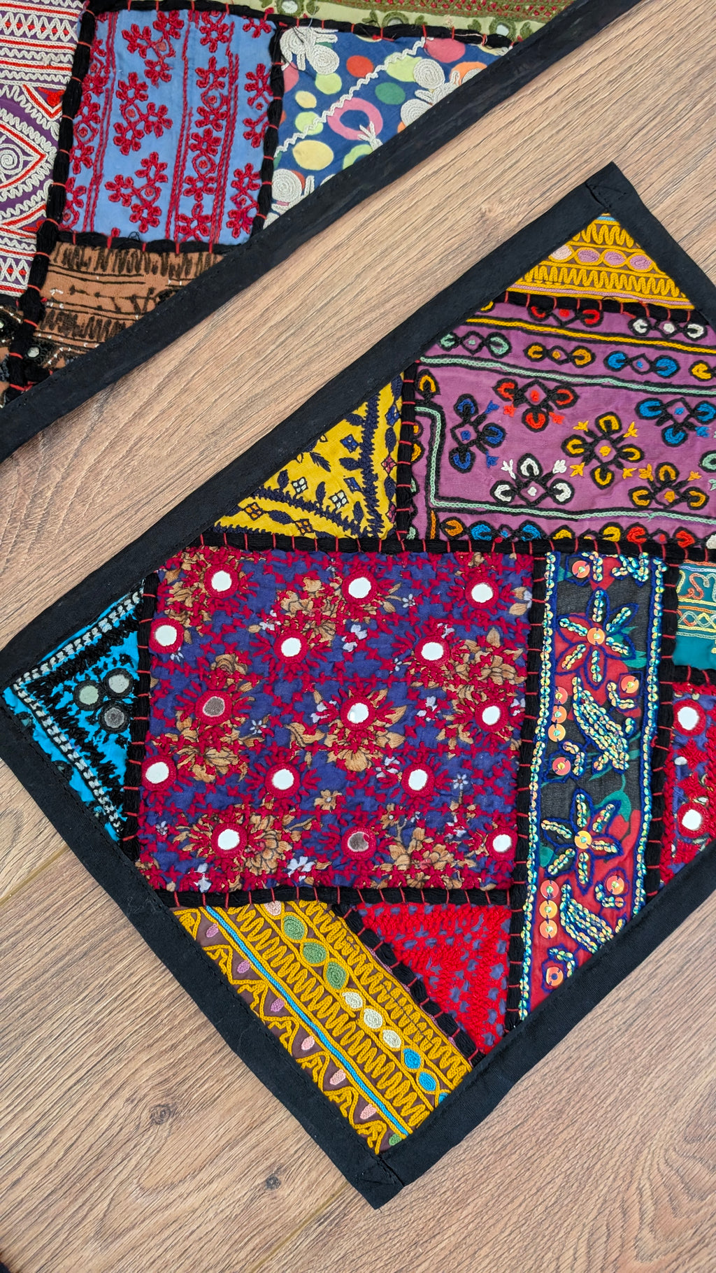 Traditional Handmade Vibrant Patchwork Dining Table Set (7-Piece)