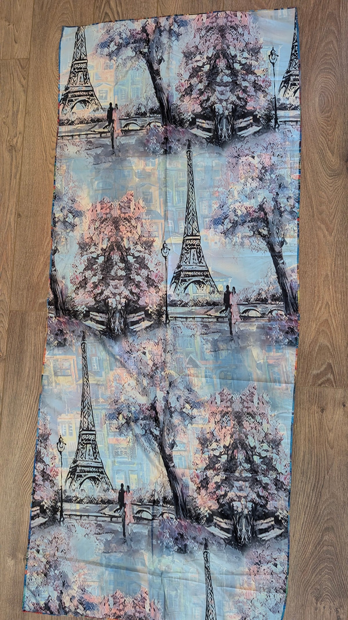 Travel Reversible Art Scarf | Traditional Screen-Printed | 55" x 120" Statement Piece