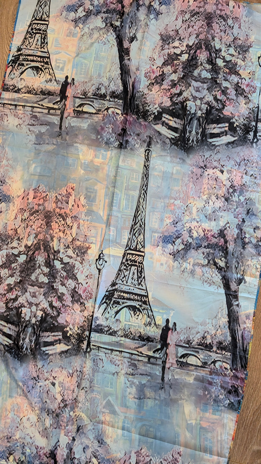 Travel Reversible Art Scarf | Traditional Screen-Printed | 55" x 120" Statement Piece