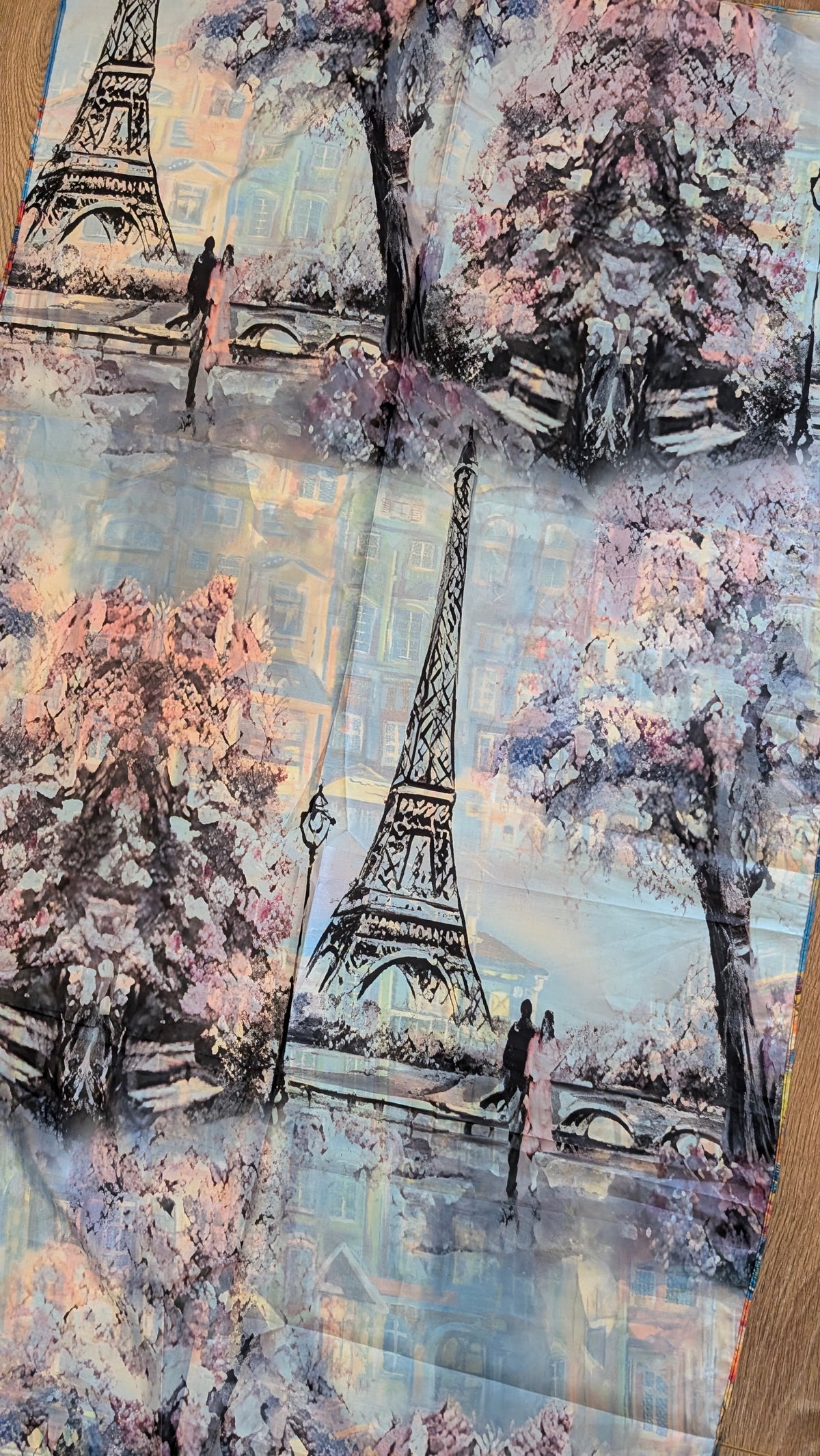 Travel Reversible Art Scarf | Traditional Screen-Printed | 55" x 120" Statement Piece