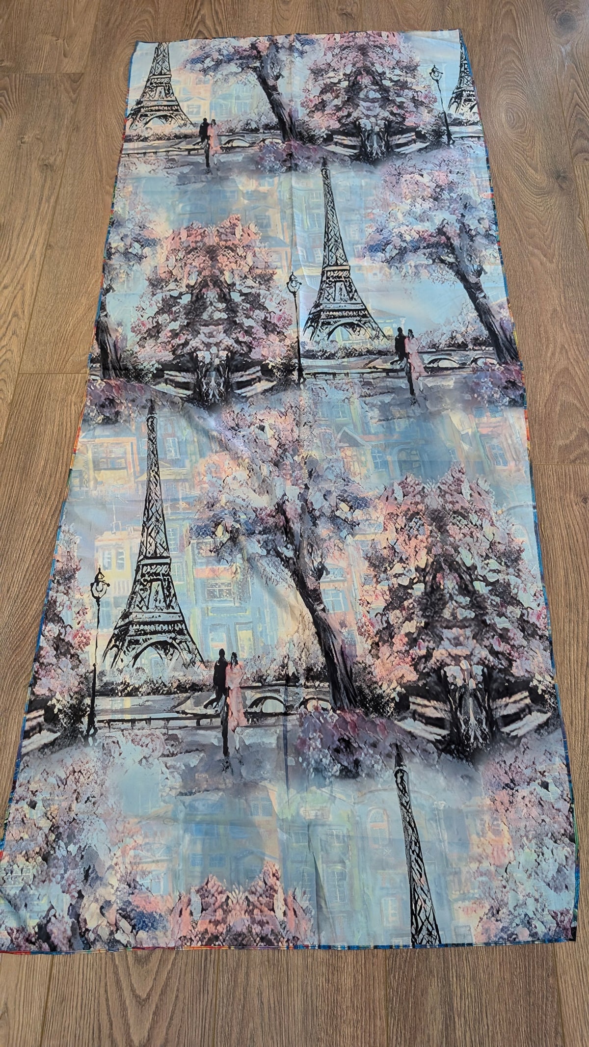 Travel Reversible Art Scarf | Traditional Screen-Printed | 55" x 120" Statement Piece