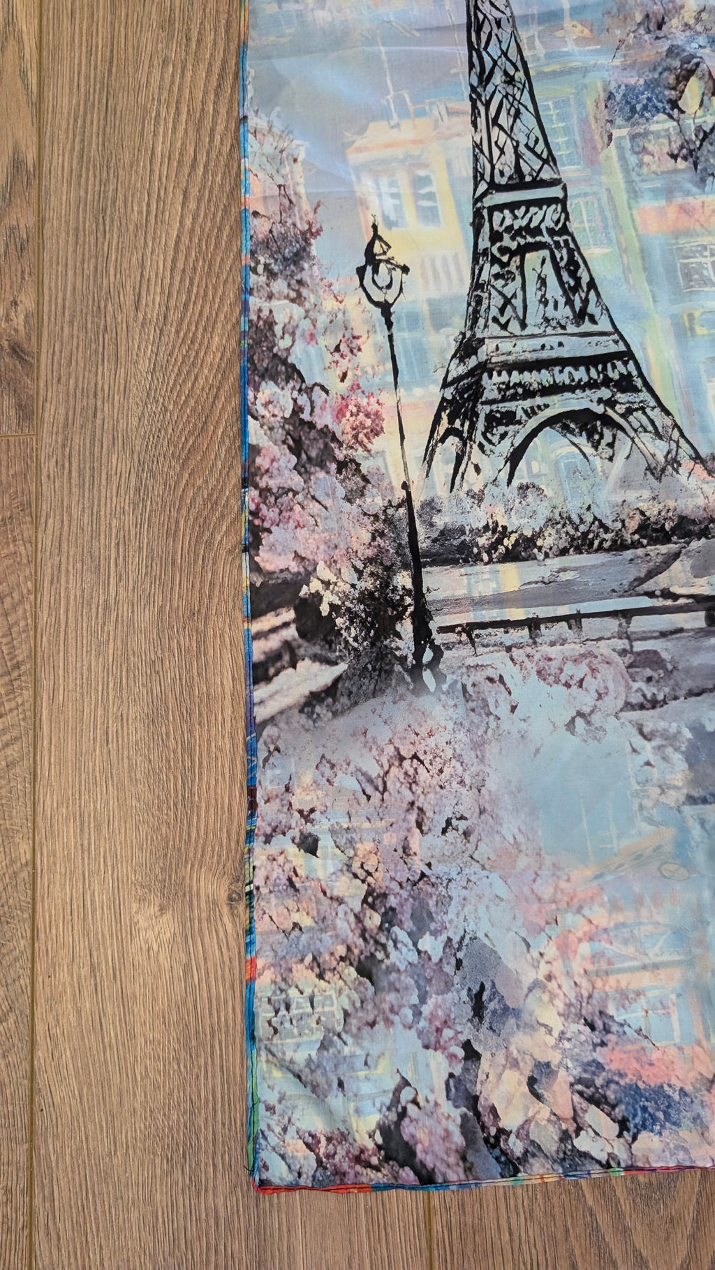 Travel Reversible Art Scarf | Traditional Screen-Printed | 55" x 120" Statement Piece