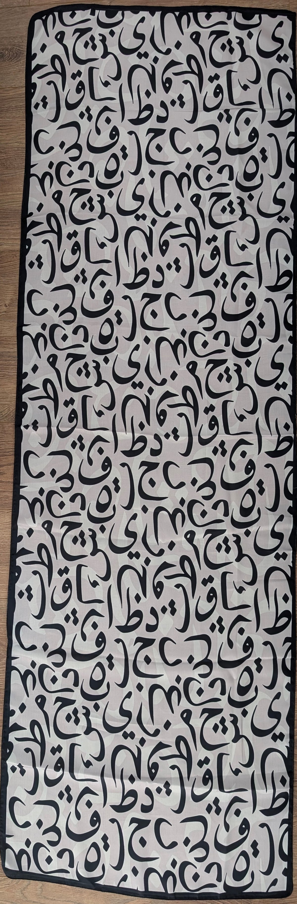 The Calligrapher's Stole – Shot Silk Traditional Screen-Printed Scarf (24" x 72")