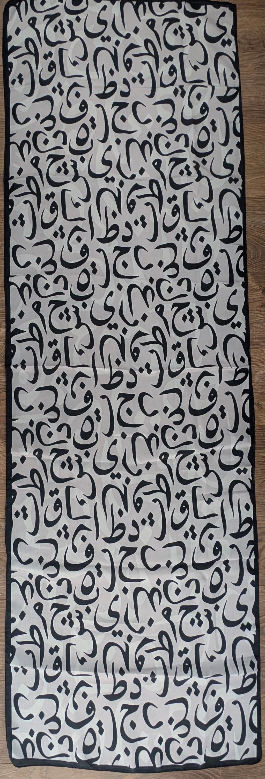 The Calligrapher's Stole – Shot Silk Traditional Screen-Printed Scarf (24" x 72")
