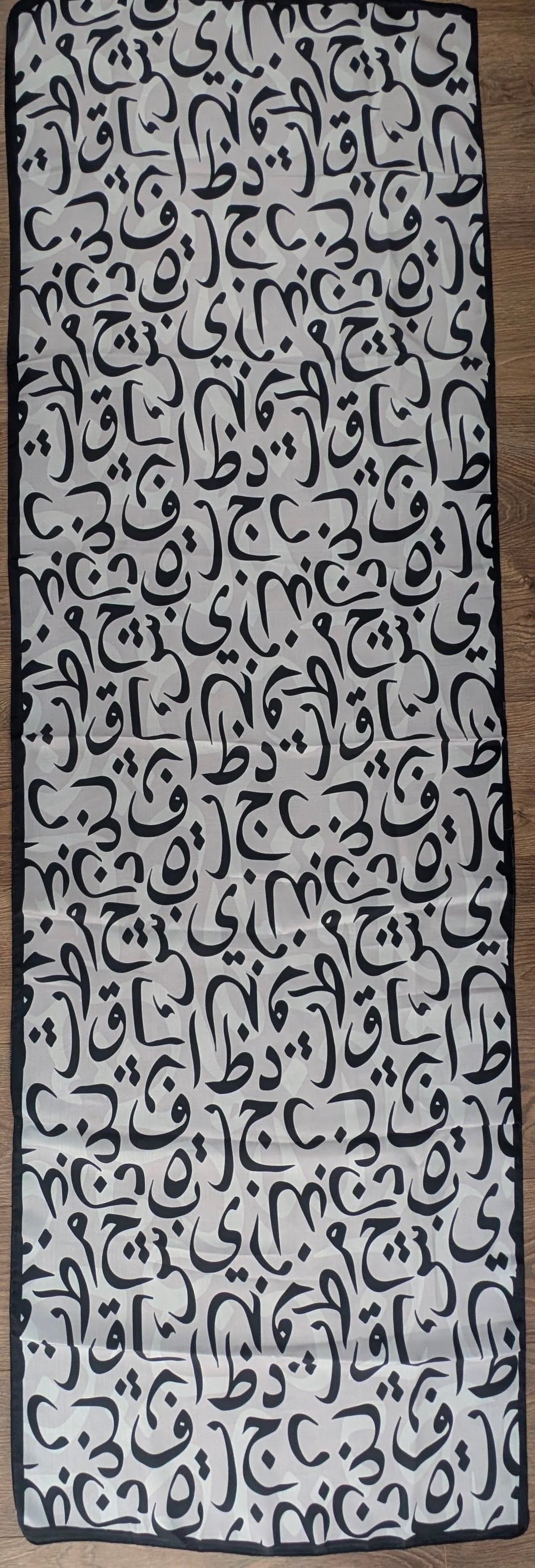 The Calligrapher's Stole – Shot Silk Traditional Screen-Printed Scarf (24" x 72")