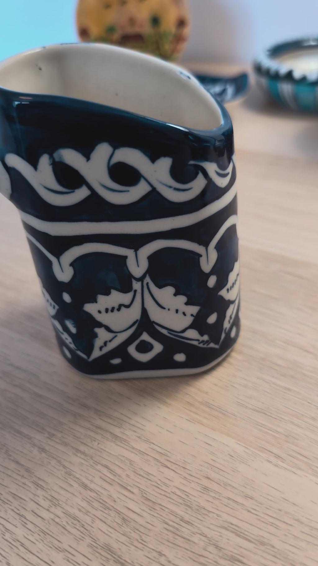 Handcrafted Multani Ceramic Small Pen Holder