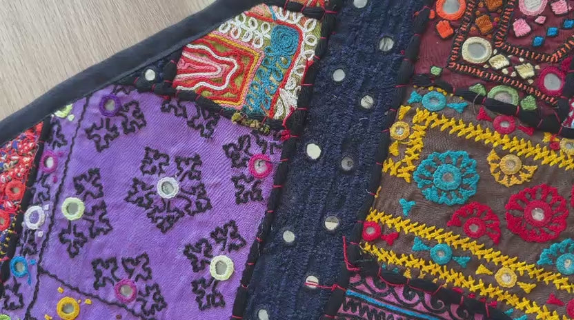 Handmade Sindhi Artisan Patchwork Tapestry/Wall Hanging / Rug / Throw (98" x 78")